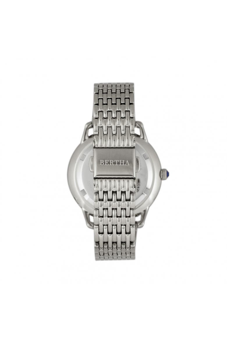Abby Swiss Bracelet Watch, Alternate, color, Silver/Black
