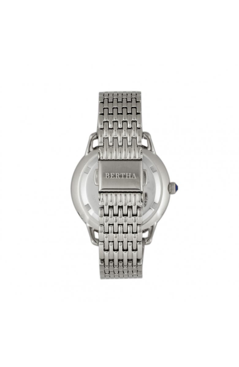 BERTHA Abby Swiss Bracelet Watch, Alternate, color, Silver/Black
