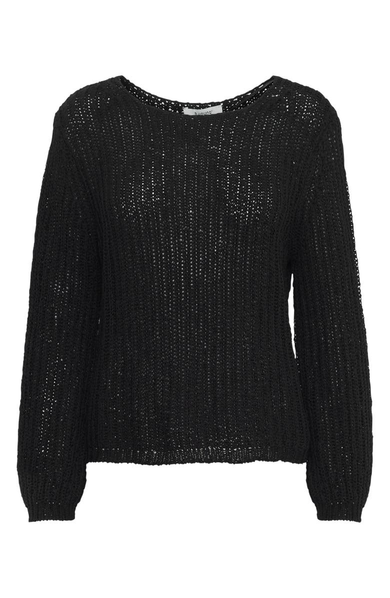 B.YOUNG Mara Crewneck Knit Top, Main, color, Black