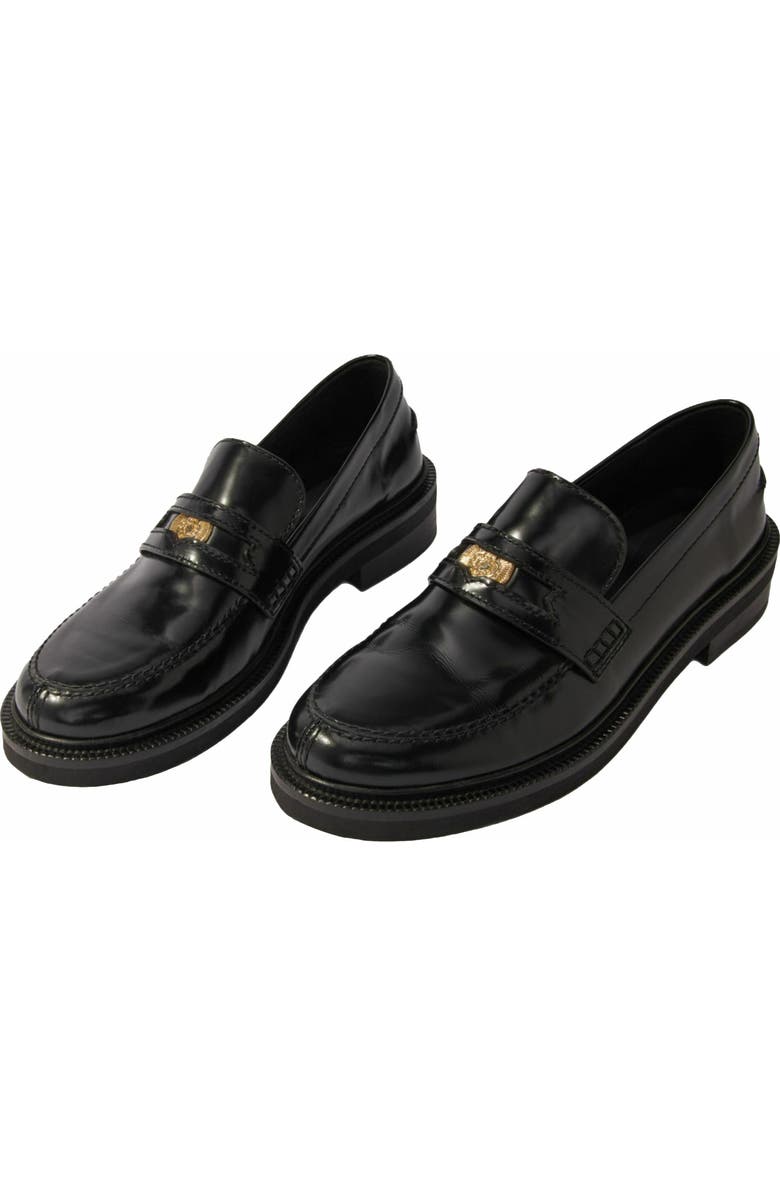 maje Leather loafers, Alternate, color, Black