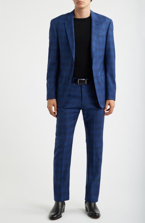 Navy Check Virgin Wool Suit