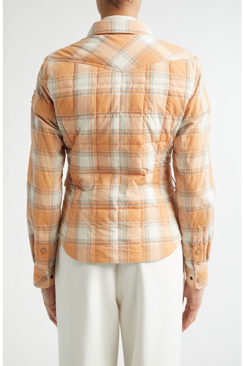Nangy Quilted Shirt Jacket, Alternate, color, ORANGE CHECK