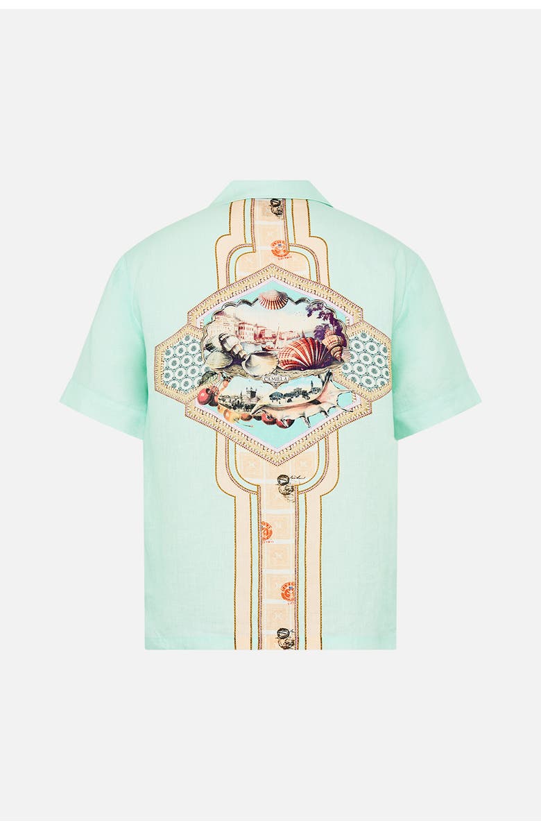 Camilla Short Sleeve Cabana Shirt With Love From Türkiye, Alternate, color, With Love From Türkiye