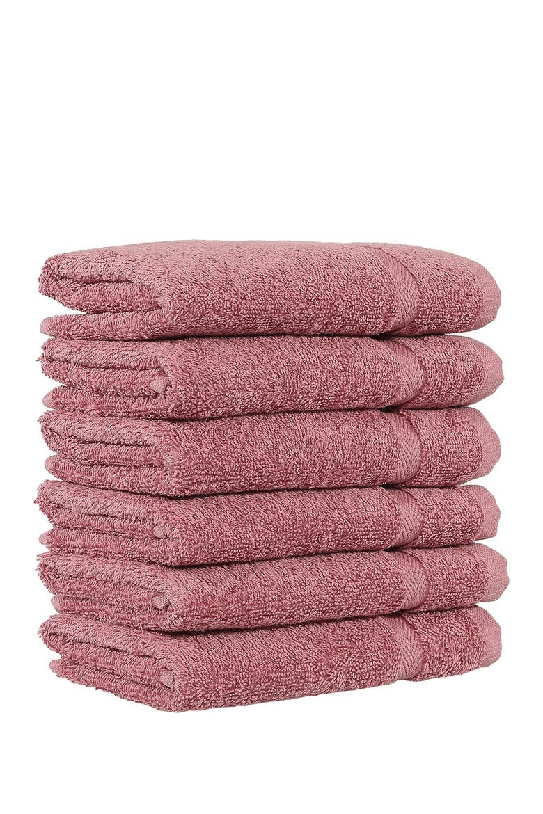 Denzi Washcloths - Set of 6 - Tea Rose, Alternate, color, TEA ROSE