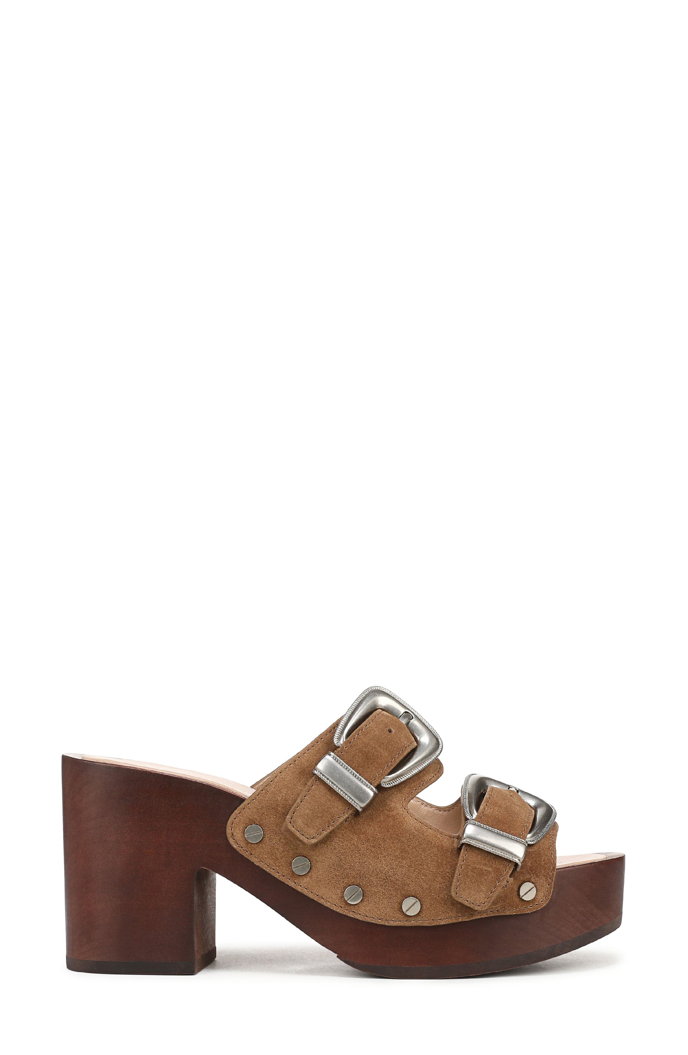 Halifax-2 Leather Slide Sandal, Alternate, color, CHESTNUT SUEDE