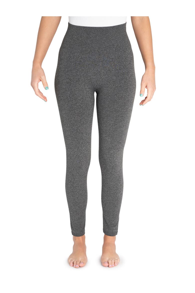 Fleece Lined Leggings - 4" Waistband, Main, color, Charcoal Heather