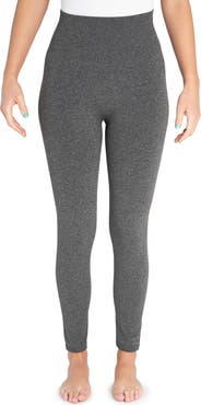 MUK LUKS Fleece Lined Leggings - 4" Waistband