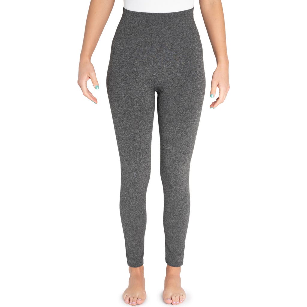 Muk Luks Fleece Lined Leggings In Gray