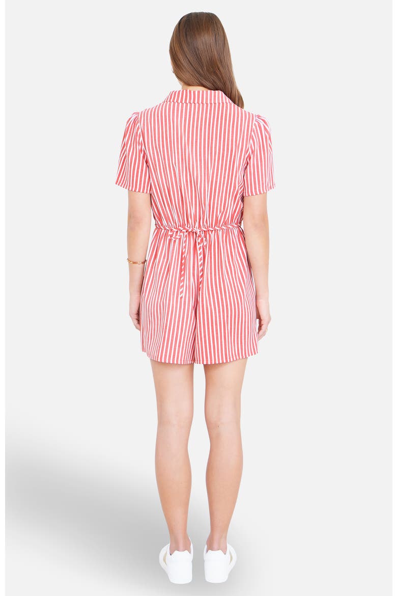 Stripe Retro Playsuit, Alternate, color, Red