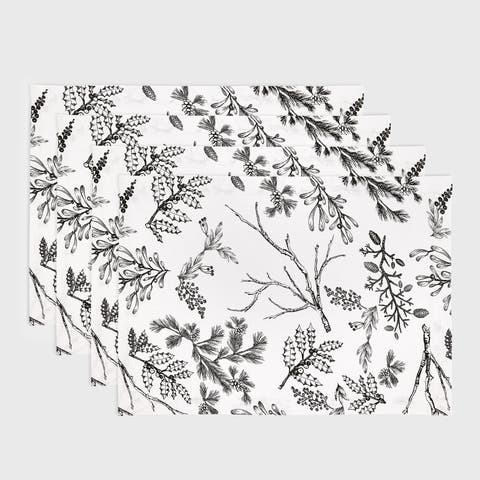 Linen Placemats - Winter Forest, 14" x 19"