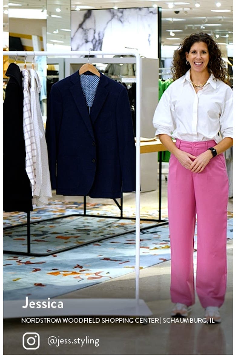 Waverly Patch Pocket Piqué Cotton Blazer video