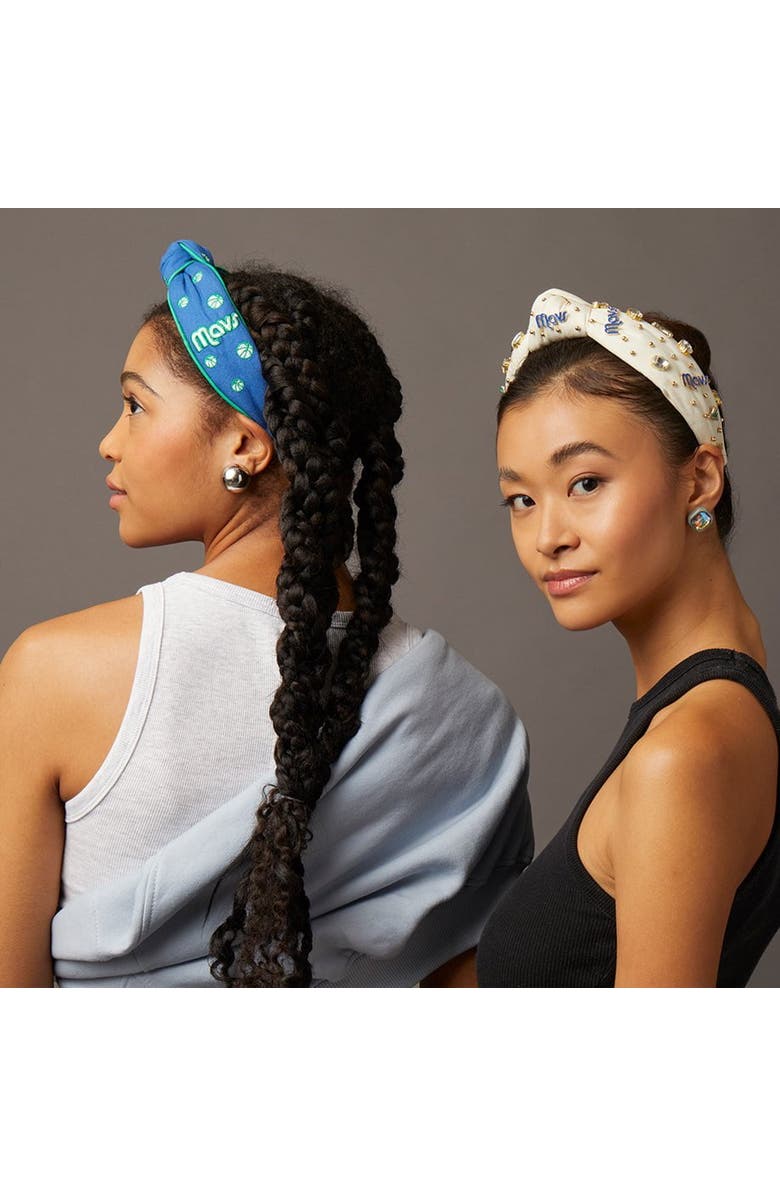 Lele Sadoughi NBA Dallas Mavericks Embroidered Headband, Alternate, color, 