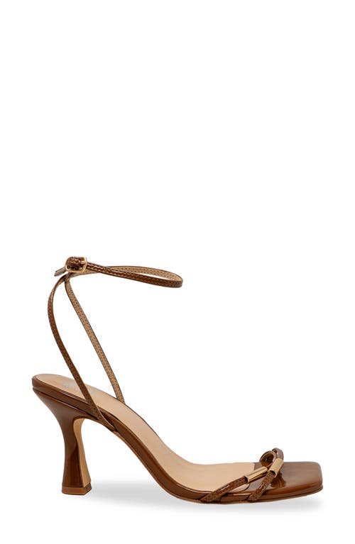 Chase & Chloe Chase And Chloe Cielle Ankle Strap Sandal In Brown