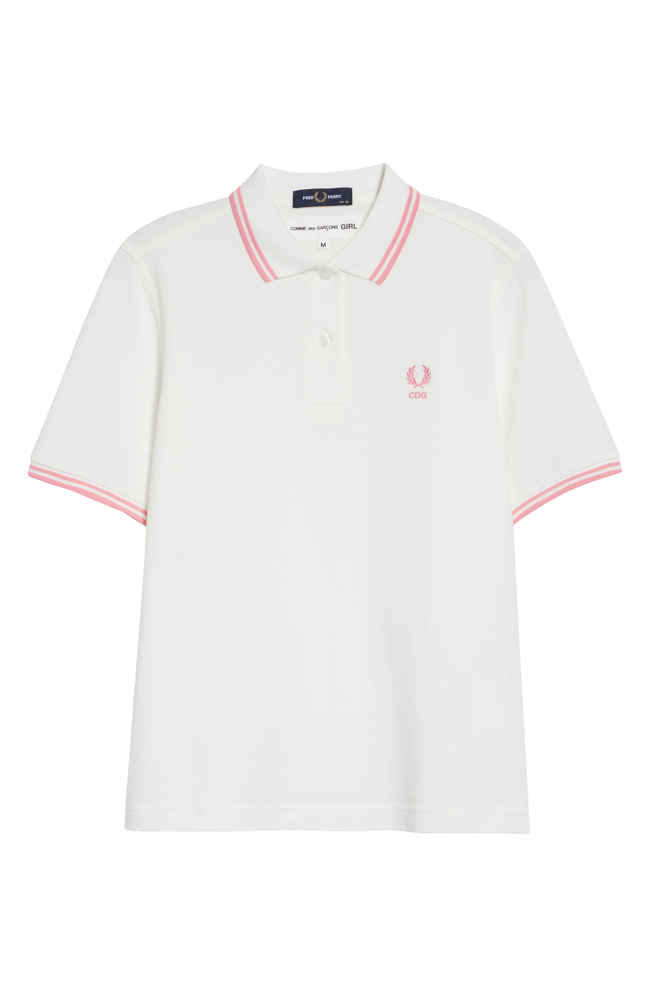 x Fred Perry Tipped Cotton Piqué Polo (Women) | Nordstrom