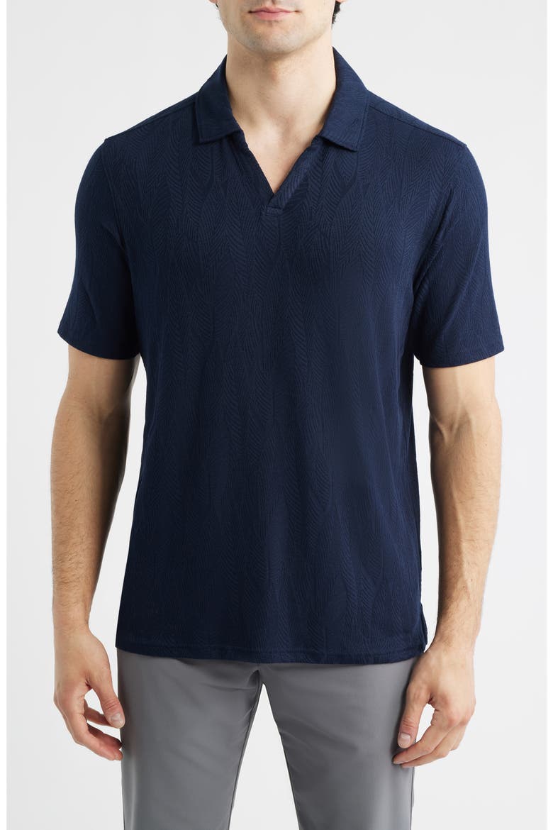 Sedona Jacquard Polo, Main, color, NAVY FROND