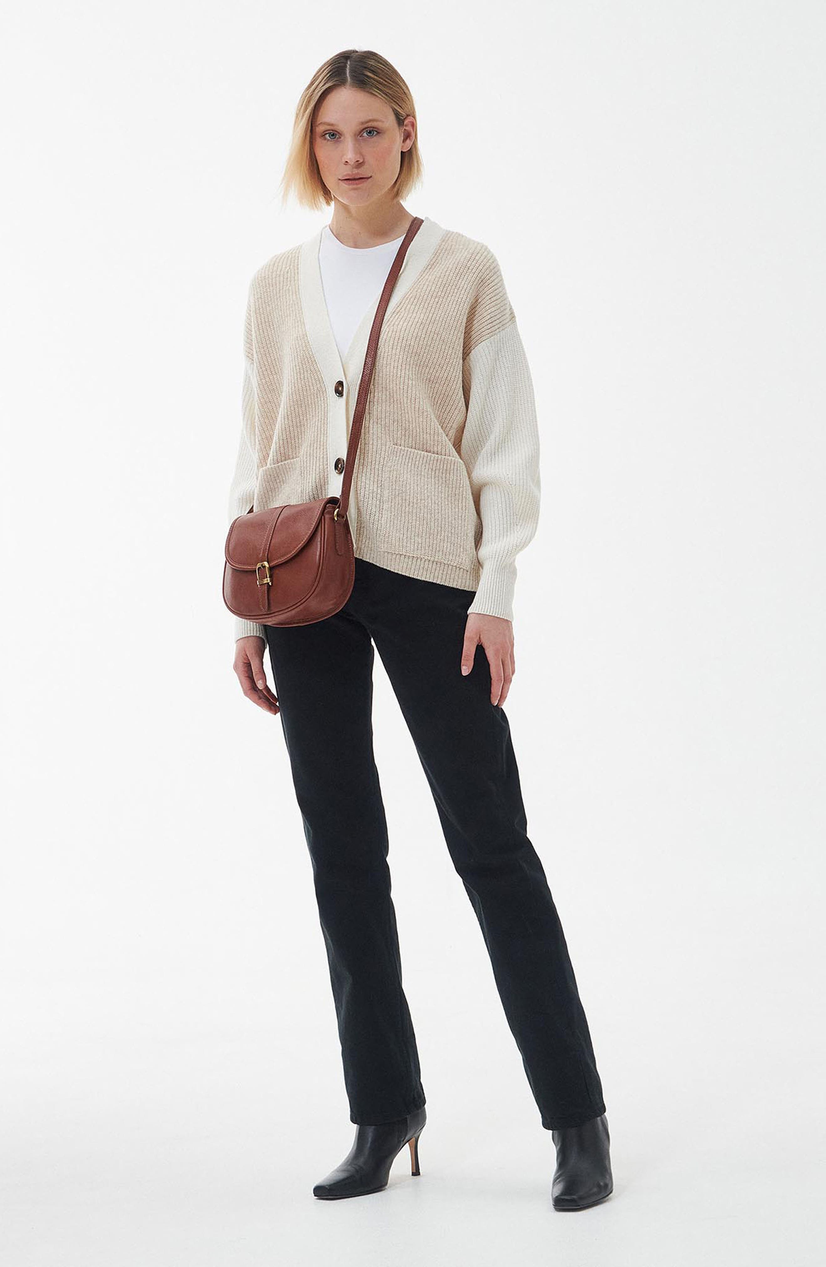 Barbour Laire Medium Leather Saddle Bag, Alternate, color, Brown