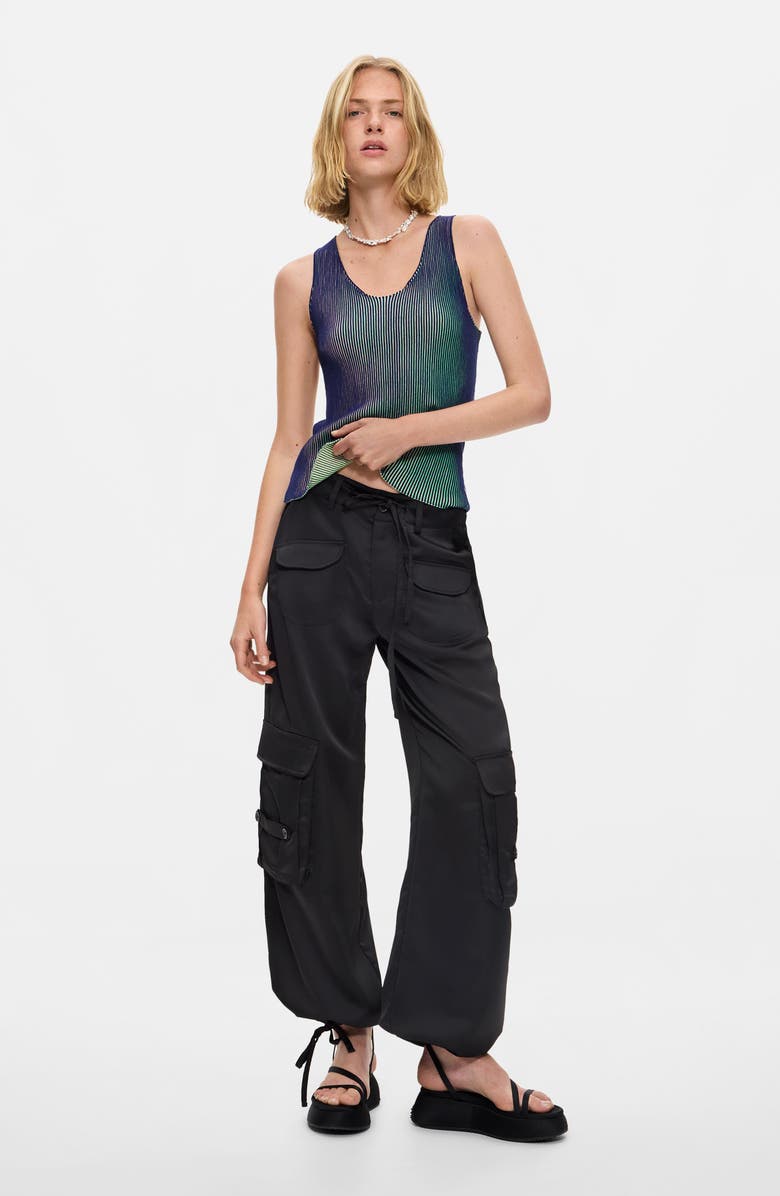 Desigual Gradient Rib Tank, Alternate, color, Blue