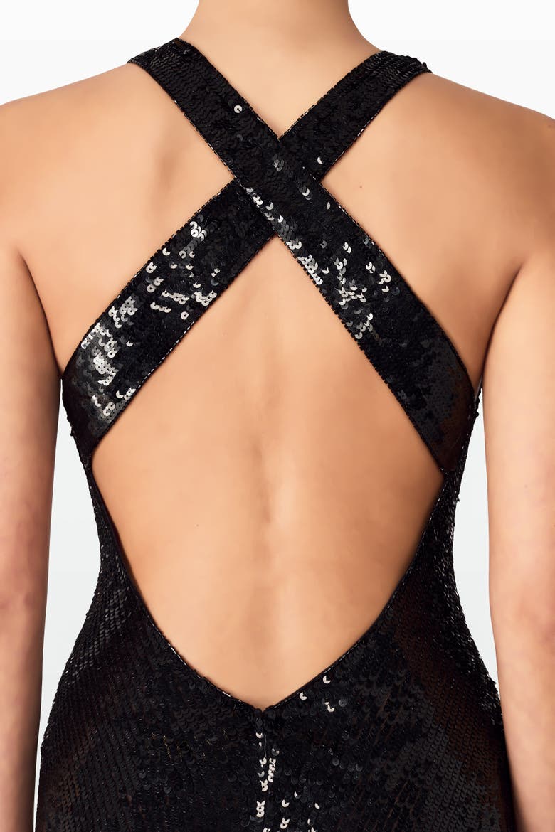 Night Fever Gown, Alternate, color, Liquorice