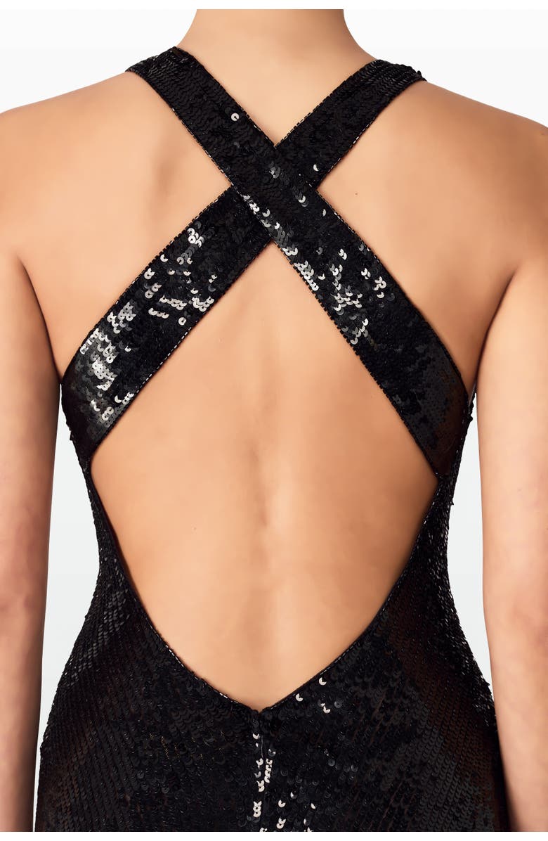 Jenny Packham Night Fever Gown, Alternate, color, Liquorice