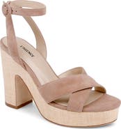L'AGENCE Sandrine Ankle Strap Platform Sandal