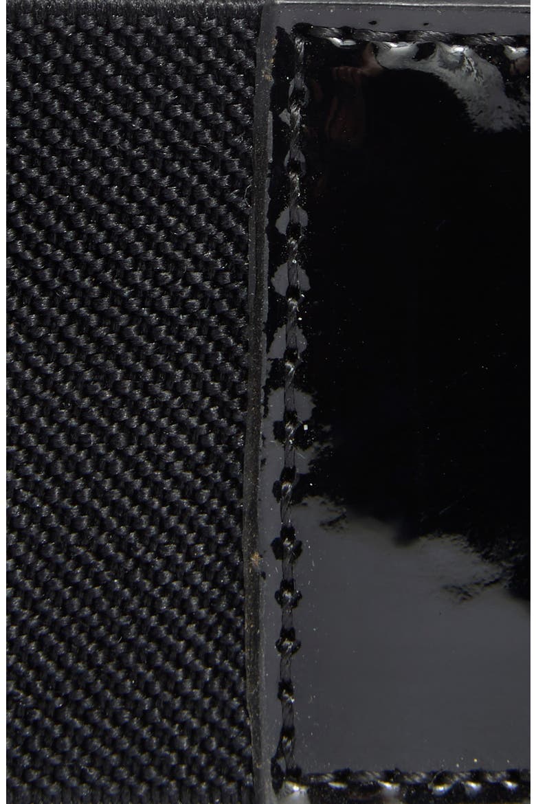 45mm stitched feather edge waist belt, Alternate, color, BLACK