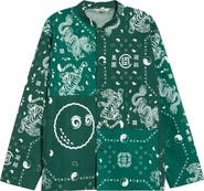 Malbon Golf x CLOT Oversize Patchwork Print Cotton Jacket