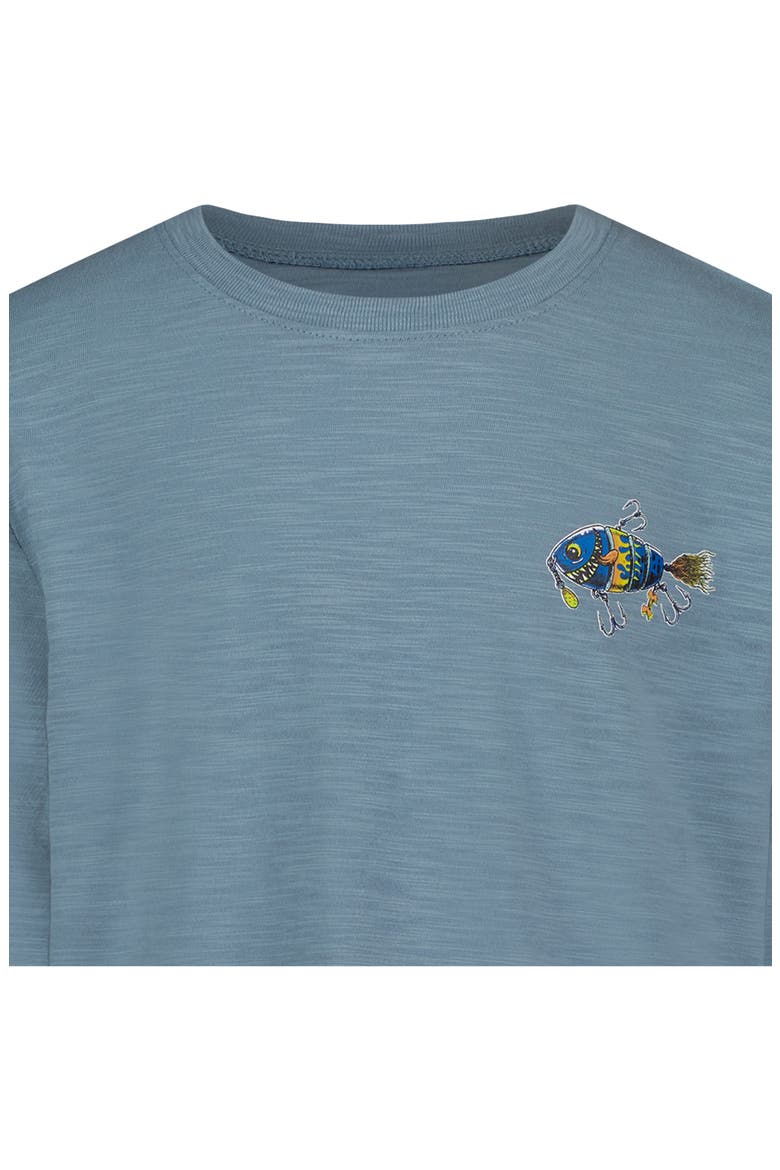 Kids' Lured In Long Sleeve T-Shirt, Alternate, color, BLUE WIND