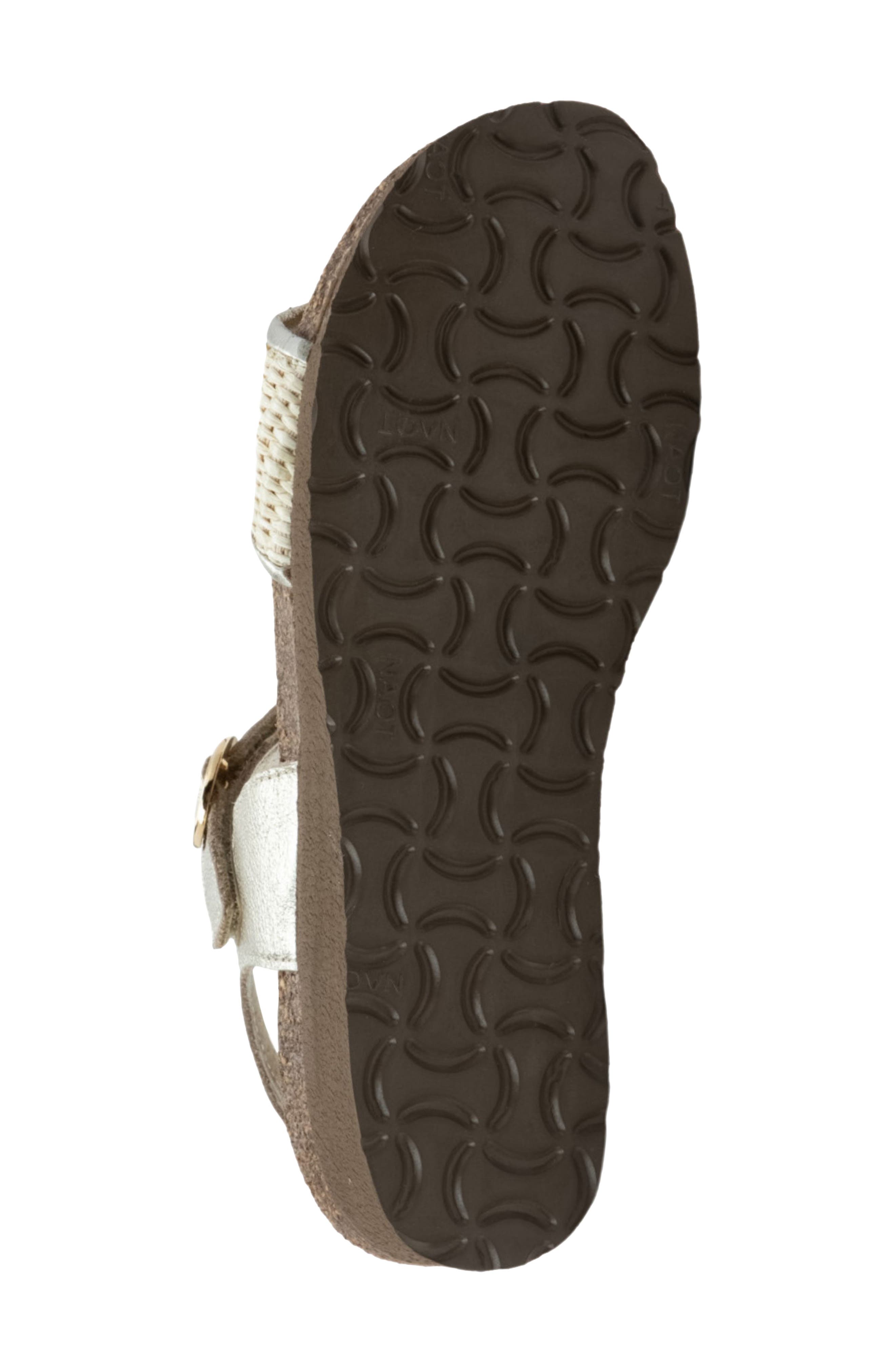 Cecile Wedge Sandal, Alternate, color, RDNT GOLD LEATHER/ BLONDE