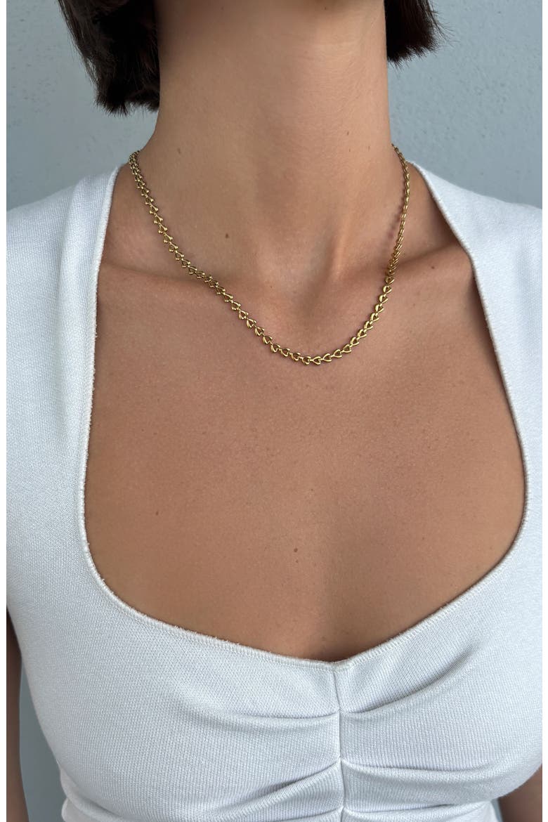 Heart Chain Necklace, Alternate, color, GOLD