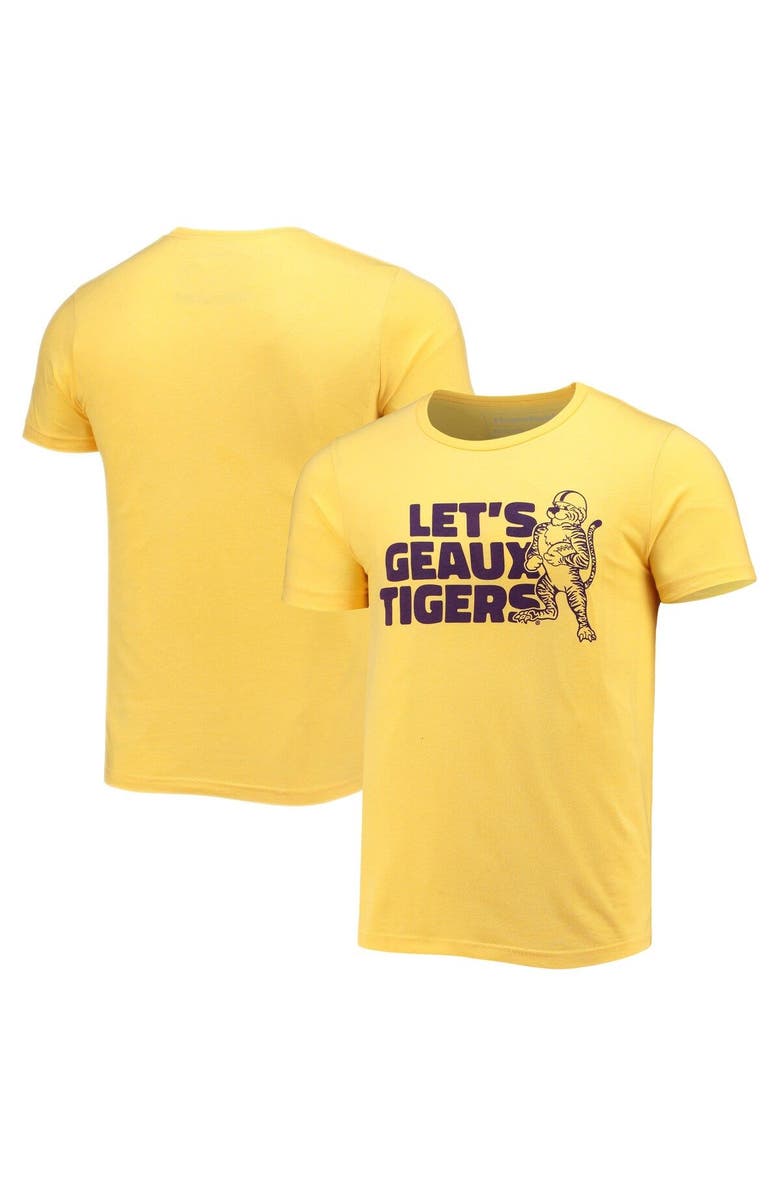 HOMEFIELD Men's Homefield Gold LSU Tigers Vintage Let's Geaux Tigers T-Shirt, Main, color, 