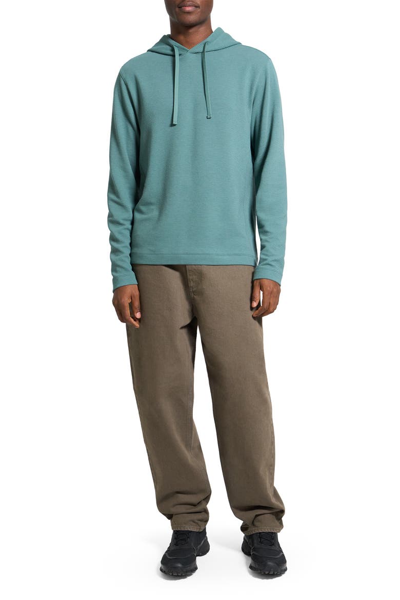 Delroy Studio Textured Hoodie, Alternate, color, DARK FELDSPAR GREEN
