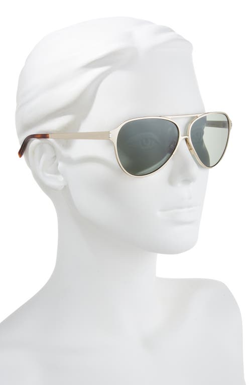 Saint Laurent Aviator Sunglasses In Gold