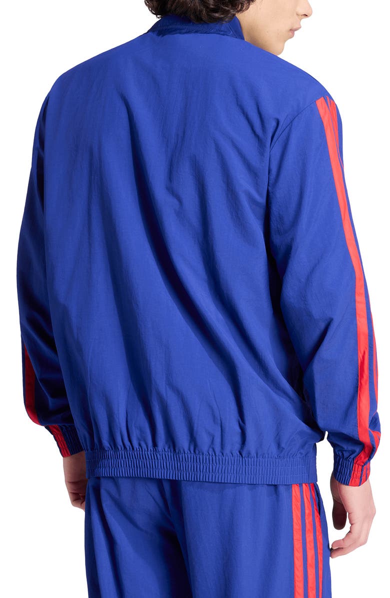 adidas 3-Stripes Essential Logo Windbreaker, Alternate, color, Ink/ Ruby/ Ruby/ Ruby