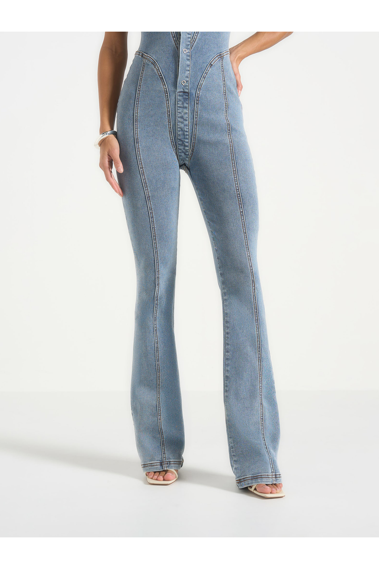 Annette Denim Jumpsuit, Alternate, color, Blue
