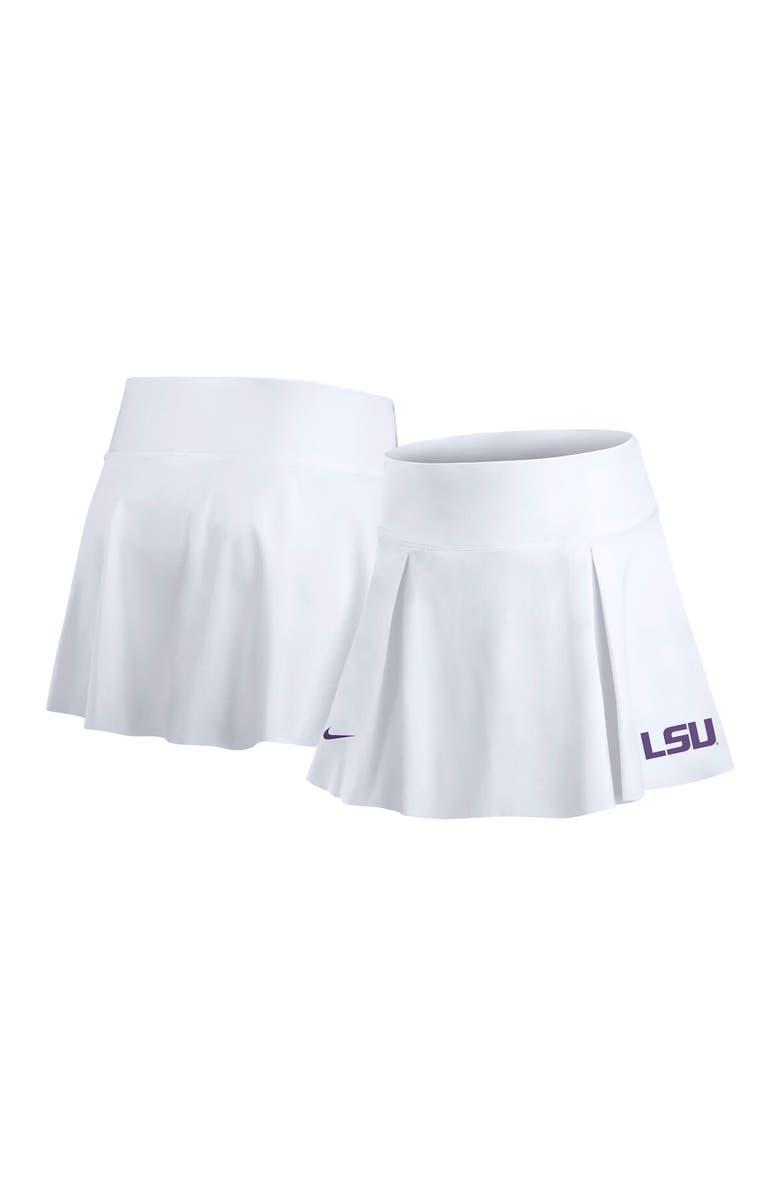 Nike Women's Nike White LSU Tigers Club Performance Tennis Skirt with Shorts, Main, color, White