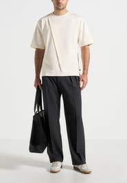 Manière De Voir Hugo Relaxed Fit Cotton T-Shirt With Pleat