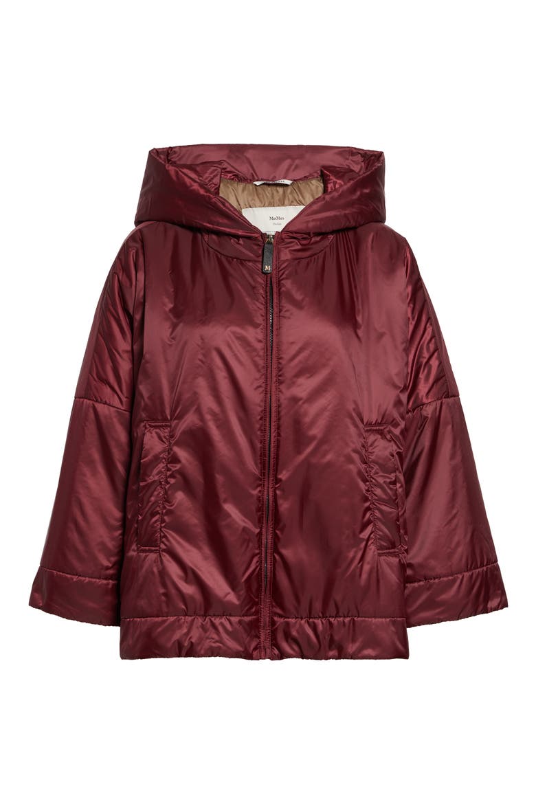 Oversize Water Repellent Hooded Puffer Jacket, Alternate, color, RED