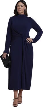 ELOQUII Draped Knit Maxi Dress (plus)