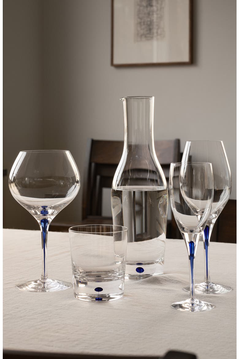 Intermezzo White Wine Glass, Alternate, color, CLEAR/ BLUE