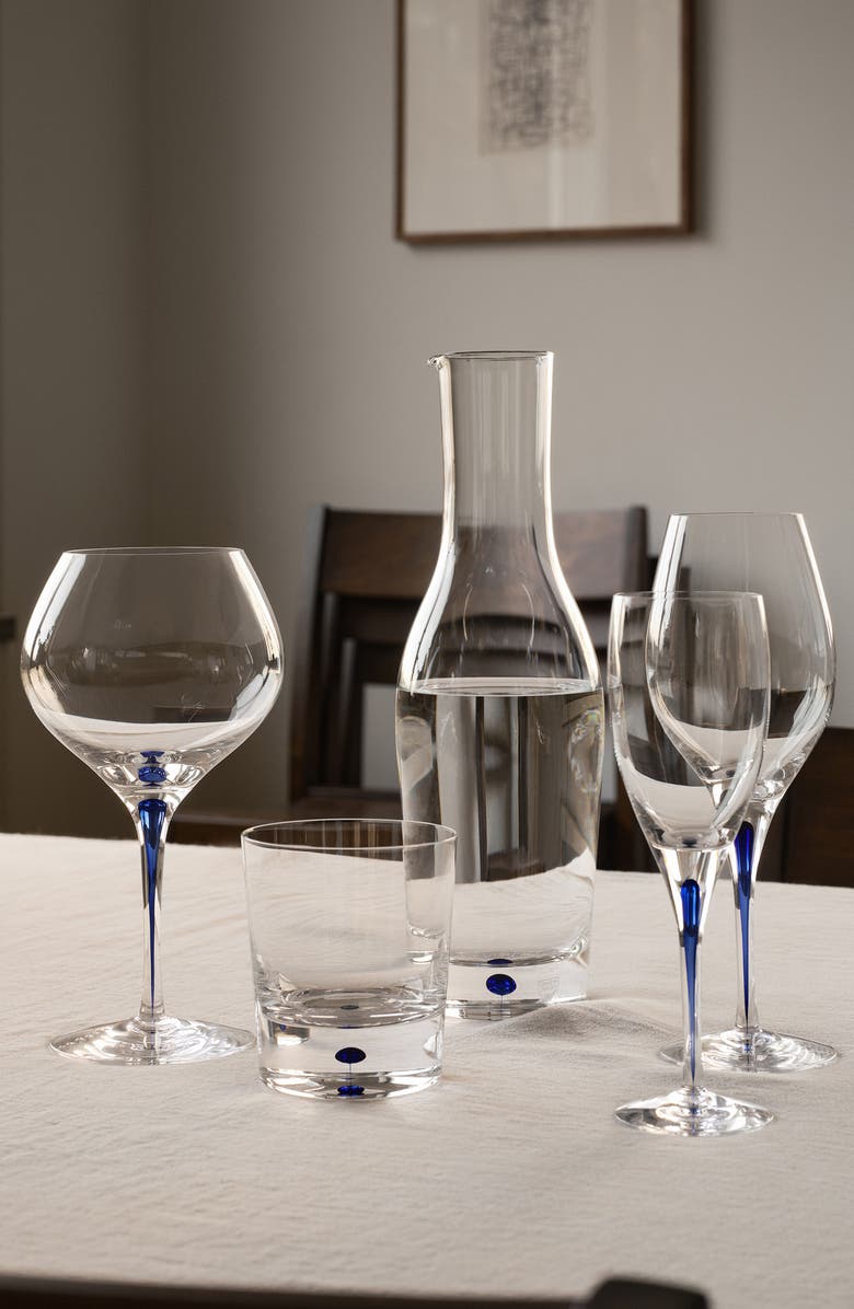 Orrefors Intermezzo White Wine Glass, Alternate, color, Clear/ Blue