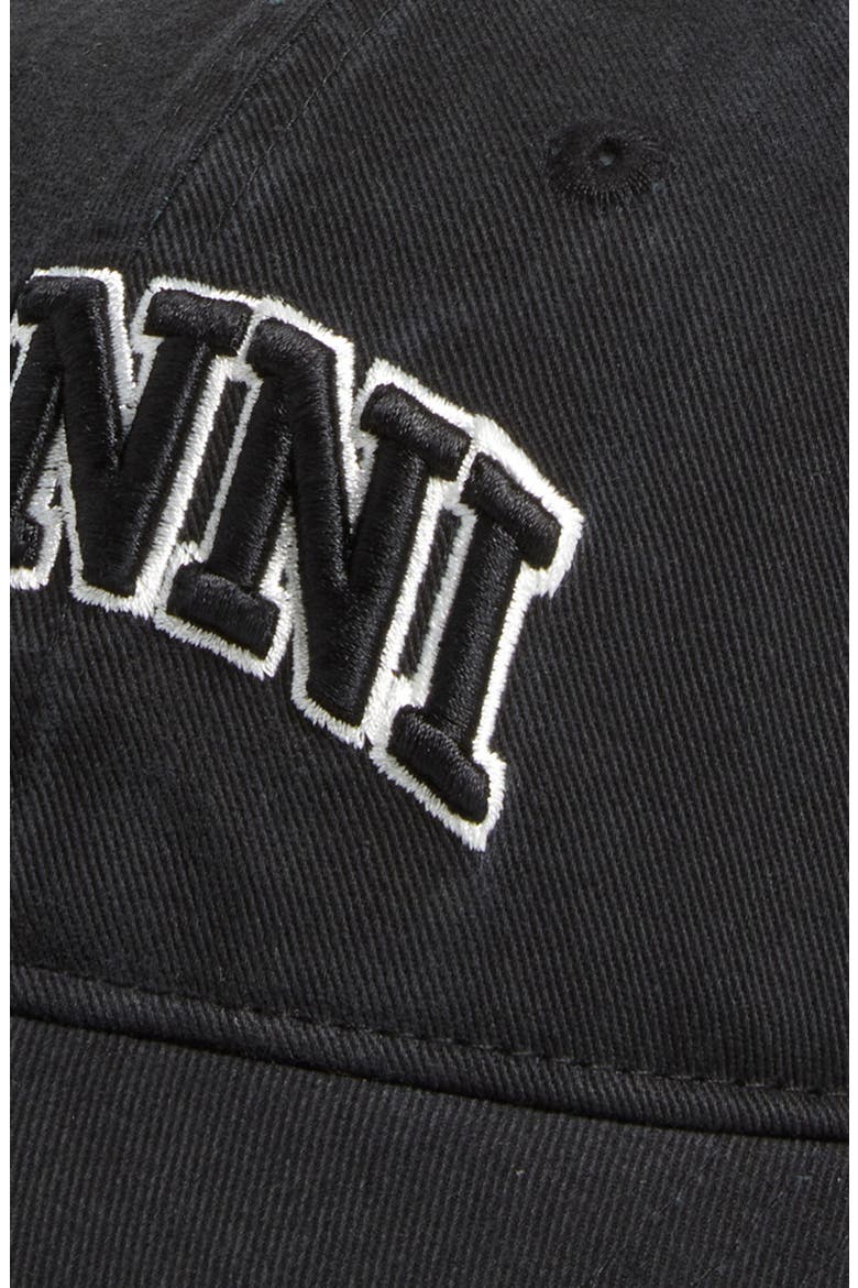 Washed Cotton Canvas Baseball Cap, Alternate, color, BLACK
