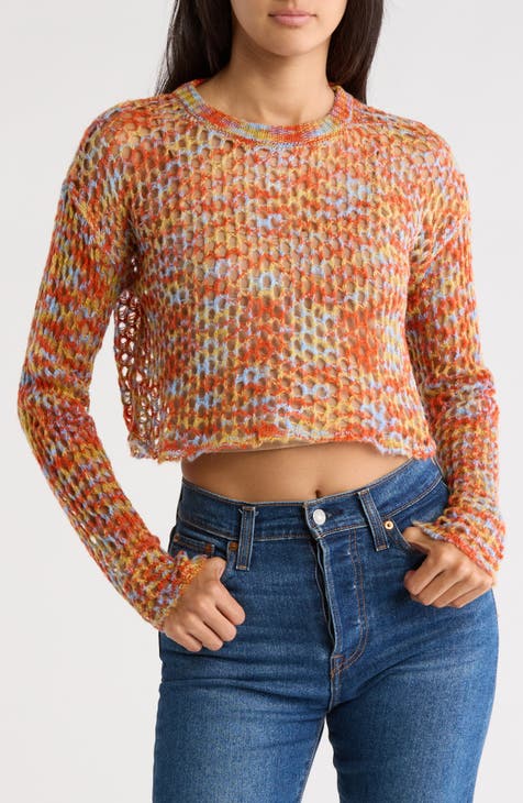 Open Knit Crop Sweater