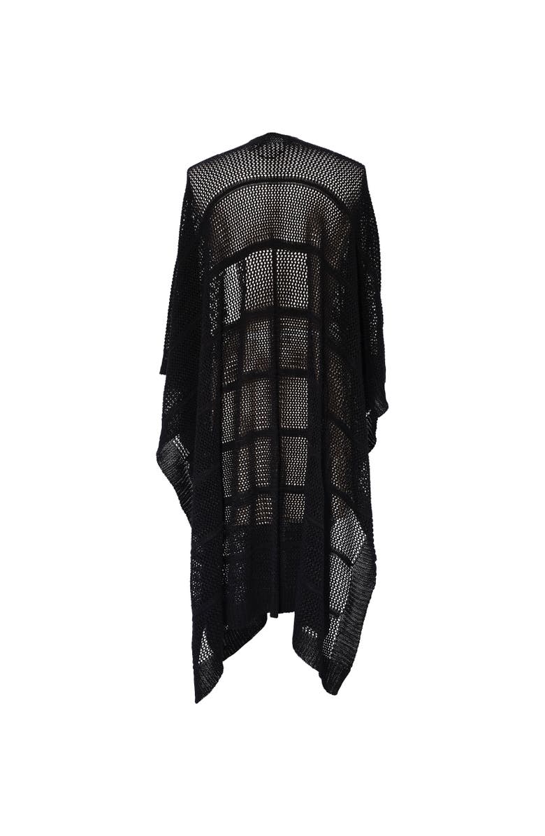 Lauren Ralph Lauren Open Knit Ruana, Alternate, color, Black