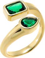 BY ADINA EDEN Colored Double Shape Crossover Ring