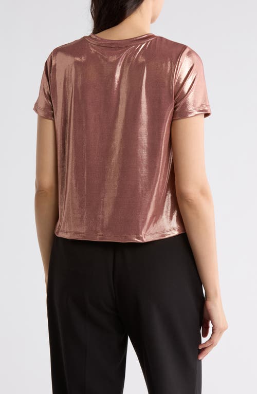 Shop Renee C Metallic Crewneck T-shirt