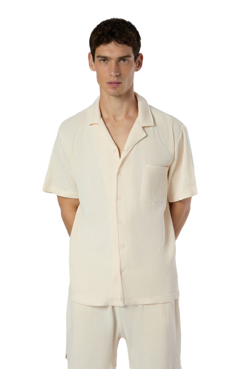 Onia Macro Waffle Vacation Shirt, Main, color,