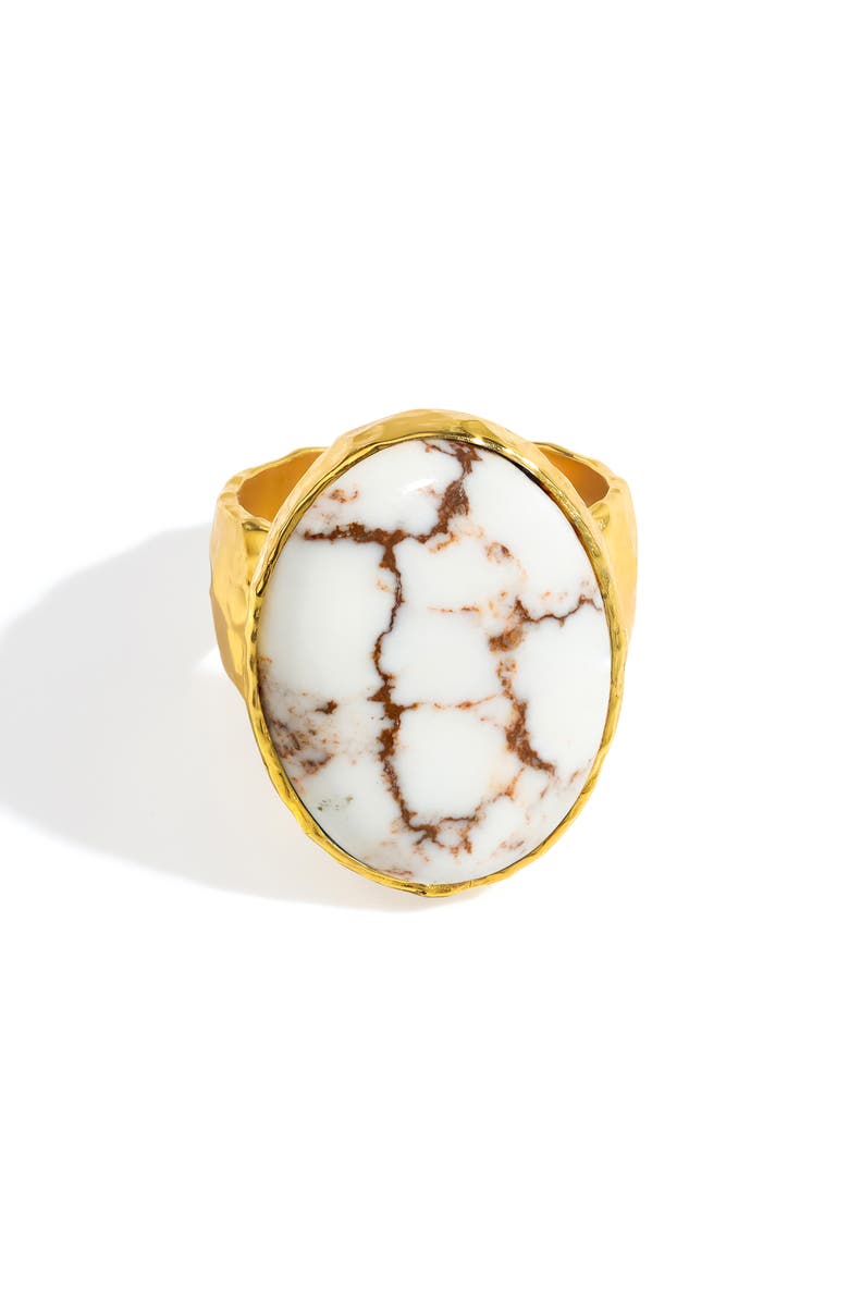 YS GEMS Wild Horse Turquoise Ring, Main, color, White