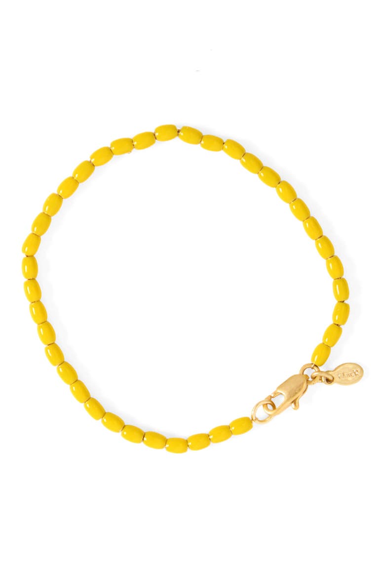 Enamel Barrel Chain Bracelet, Main, color, YELLOW
