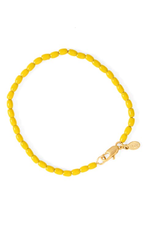 Enamel Barrel Chain Bracelet