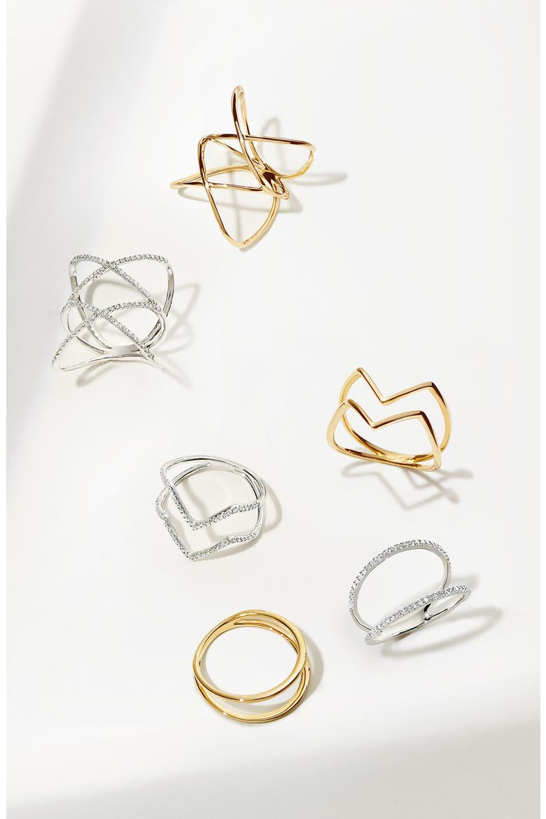14K Two Bar Ring (Nordstrom Exclusive), Alternate, color, YELLOW GOLD